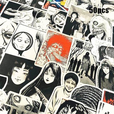 50 Stück Anime Junji Ito Poster Hochwertiger Home Room Cartoon Kunstdruck Aufkleber