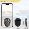 Key Fob for 01-05 Chevy Impala Monte Carlo GMC Safari Savana/Buick Cadillac Pontiac Car Keyless Entry Remote Control, KOBLEAR1XT KOBUT1BT, 4 Buttons