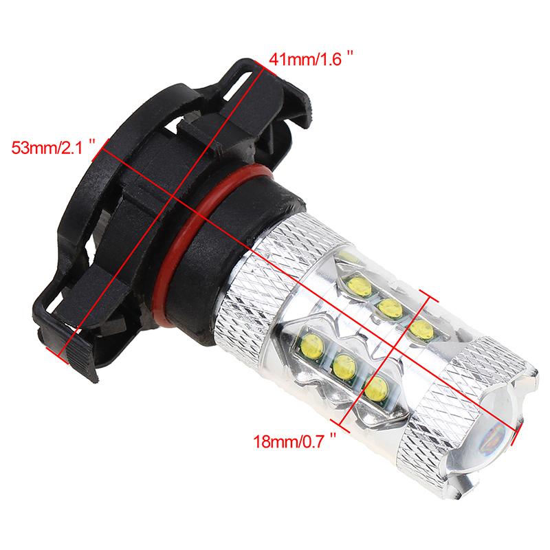 1Pc 80W Super Bright Car Auto Lights White 1156 1157 3156 H16 Headlights Daytime Running Brake Fog Warning Lamp