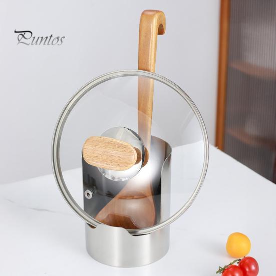 Small Kitchen Storage Solution Utensil Holder, Heavy Duty Stainless Steel Vertical Rack, Cooking Gadget Holder Space-Saving Organizer, for Pot