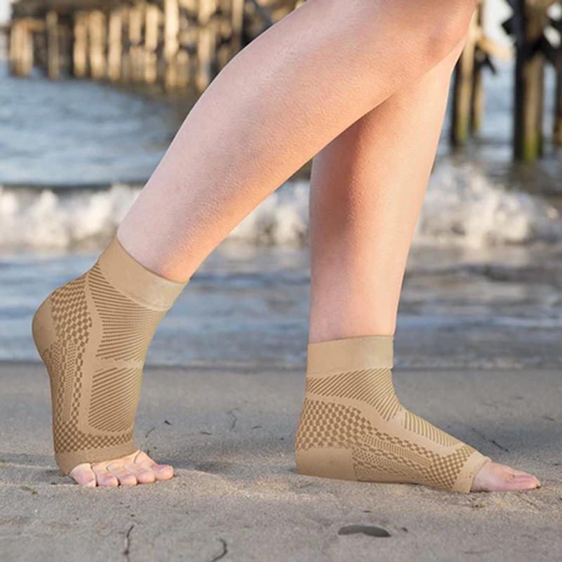 Ankle Joint Protection Open-toe Pressure Socks Sweat Absorption Reduce Vibration Compression Socks Hosiery Sports