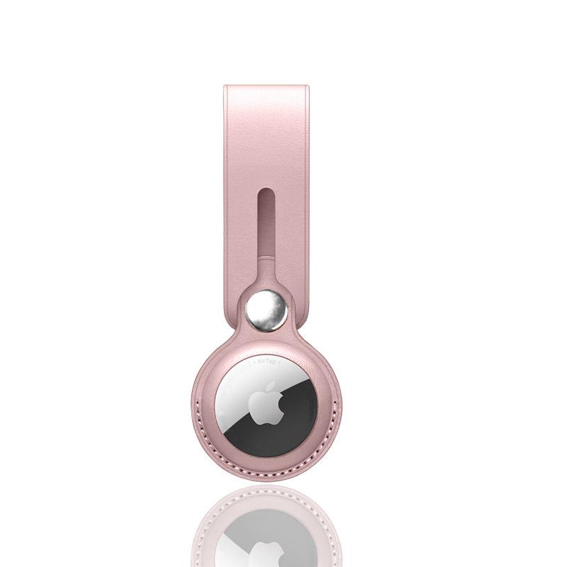 Apple AirTag Pet Tracker Protective Case with PU Leather and Finger Ring Buckle for Elderly - Anti-Lost Device