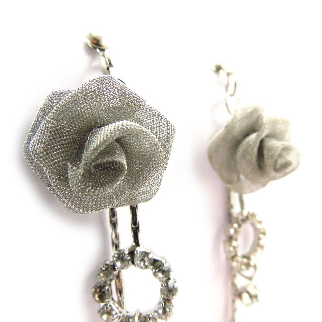 Les Trésors De Lily [J6774] - Designer Earrings 'Scarlett' White Gray