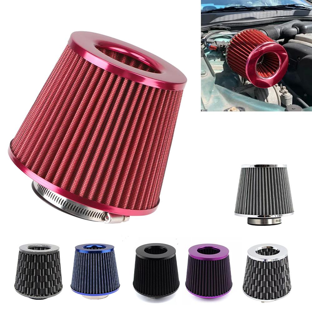 Universeller modifizierter Hochstrom-Luftfilter für Autos, Pilzkopf-Luftfilter 76mm, Universeller Pilzkopf-Luftfilter