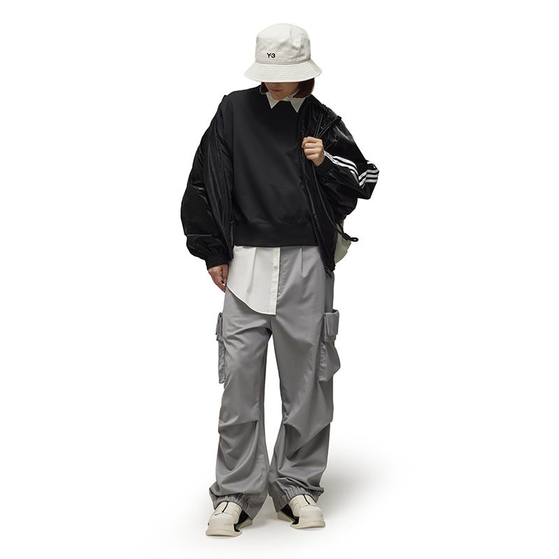 Y-3 Ft Crew Sweat Solid Color Round Neck Pullover Sweatshirt Women Sweatshirt Black 50-IV5567
