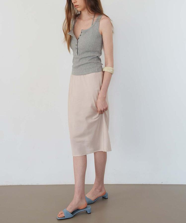 Seuleoum Nuance Sheer Skirt_Cream Beige