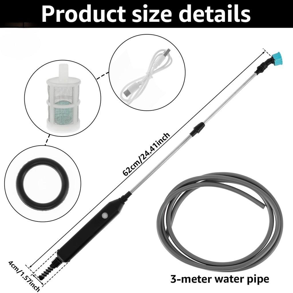 Telescopic Watering Spray Irrigation Tools Portable Electric Garden Sprayer Yard Lawn USB Rechargeable Plant Spray Mister