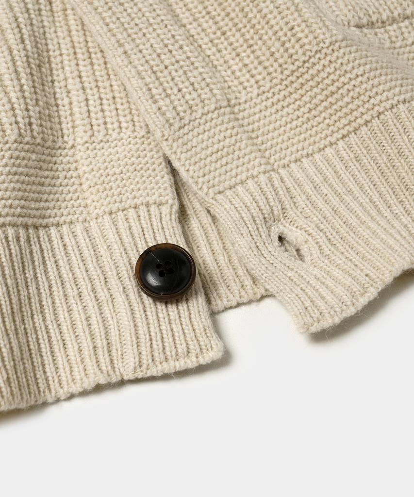 Frizmworks Heavy Wool Round Cardigan _ Cream