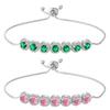 Classic Full Diamond Crystal & Emerald Zircon Adjustable Women's Bracelet S5243