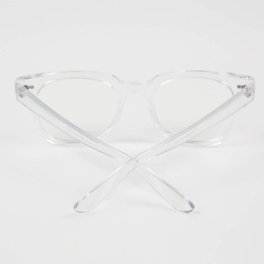 FASHION OUTDOOR Boston Frame Sunglasses with Colored Clear UV400 for Men and Women [What Say] Lenses, Lenses, Protection, (Clear/Clear)