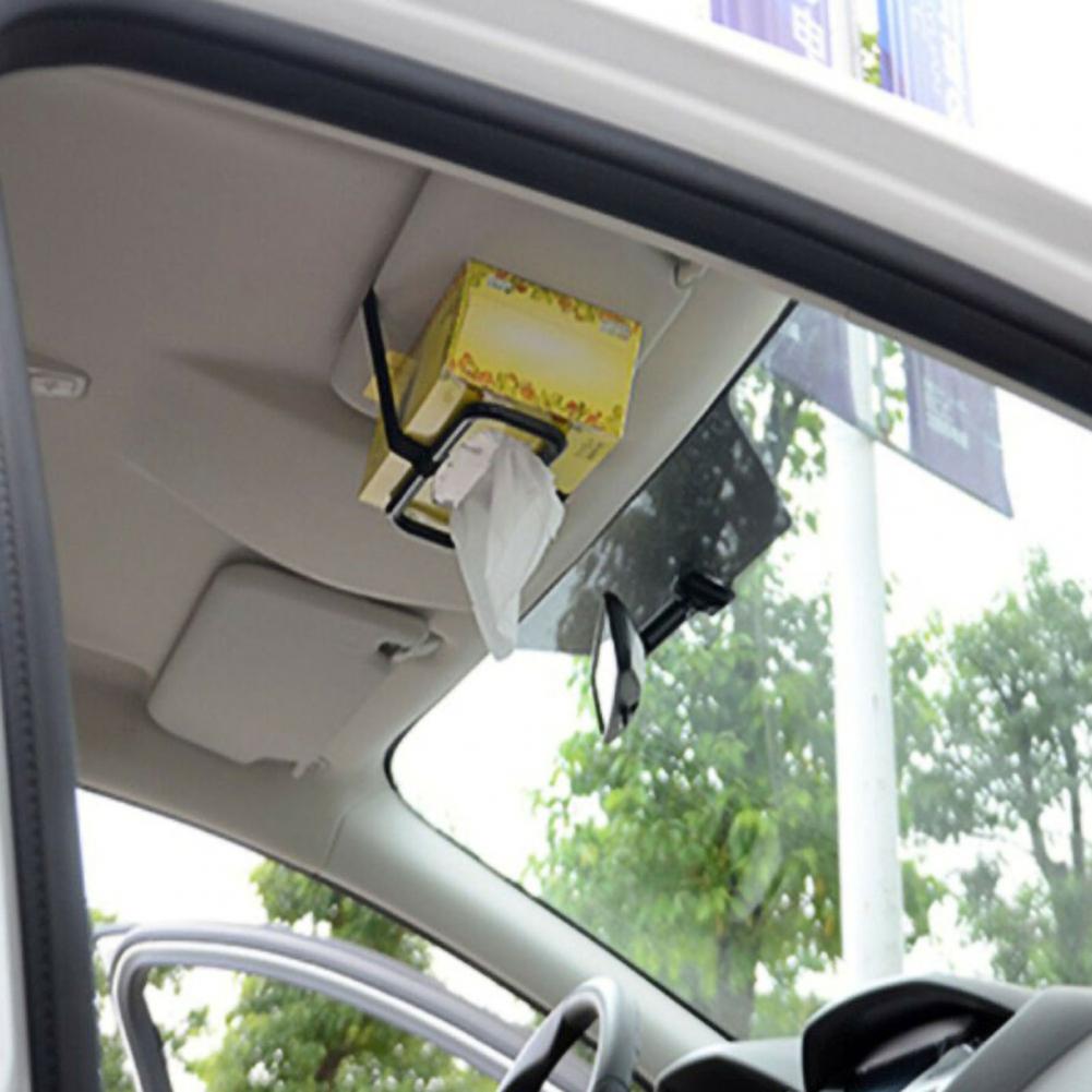 Tissue Box Holder Hanging Elastic Bandage Car Sun Visor Tissue Box Holder Auto Interior Storage Decoration For Car