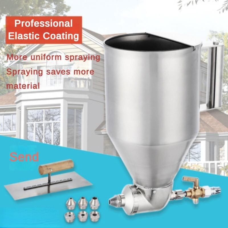 

Exterior Wall Real Stone Paint Spray Gun Diatom Mud Stainless Steel Integrated Molding Pot Architectural Paint Latex Paint Spray Gun 21 * 25.5 * 14cm