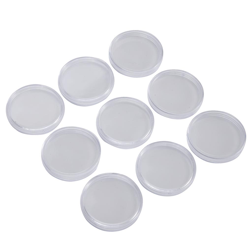 100pcs Coin Holders Plastic Protect Accessories Reusable Case Ceremony Transparent Clear Commemorative Container