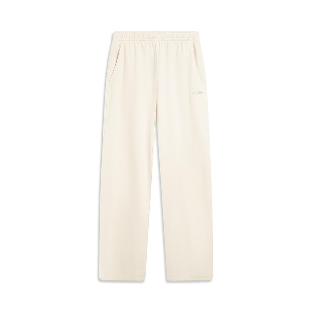 Li Ning Sports Lifestyle Series Logo Embroidered Knitted Sweatpants Women bottoms AKLVC16-8