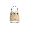 Dempsey 15 Classic Floral Heart Pendant Drawstring Closure Bucket Bag Women Bags Khaki White C8069-IMDQC