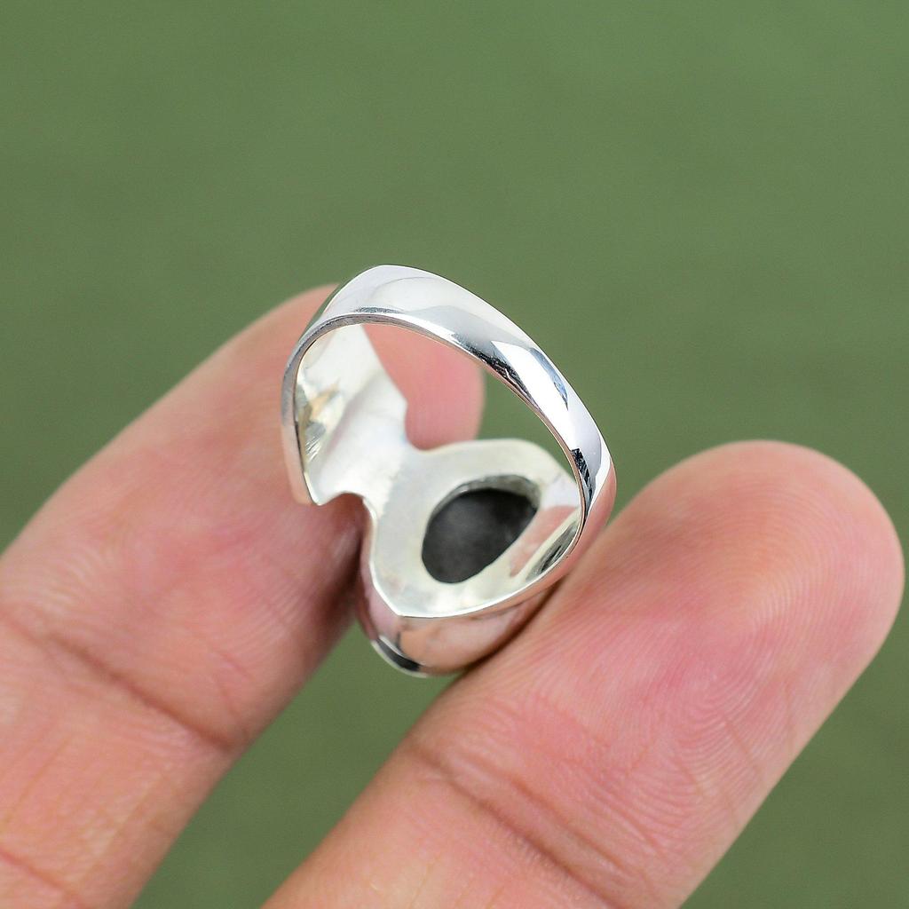 Silver Sheen Obsidian Ring 925 Sterling Silver Ring Real Gemstone Jewelry Latest Design Ring Handmade Amazing Jewelry Available In Ring Size