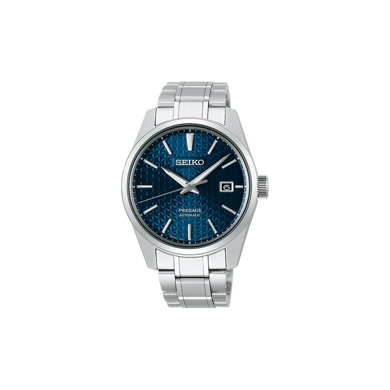 Seiko Presage Series 100 Meters Waterproof Automatic Steel Strap 39.3 Men's Watch Blue Dial SARX077