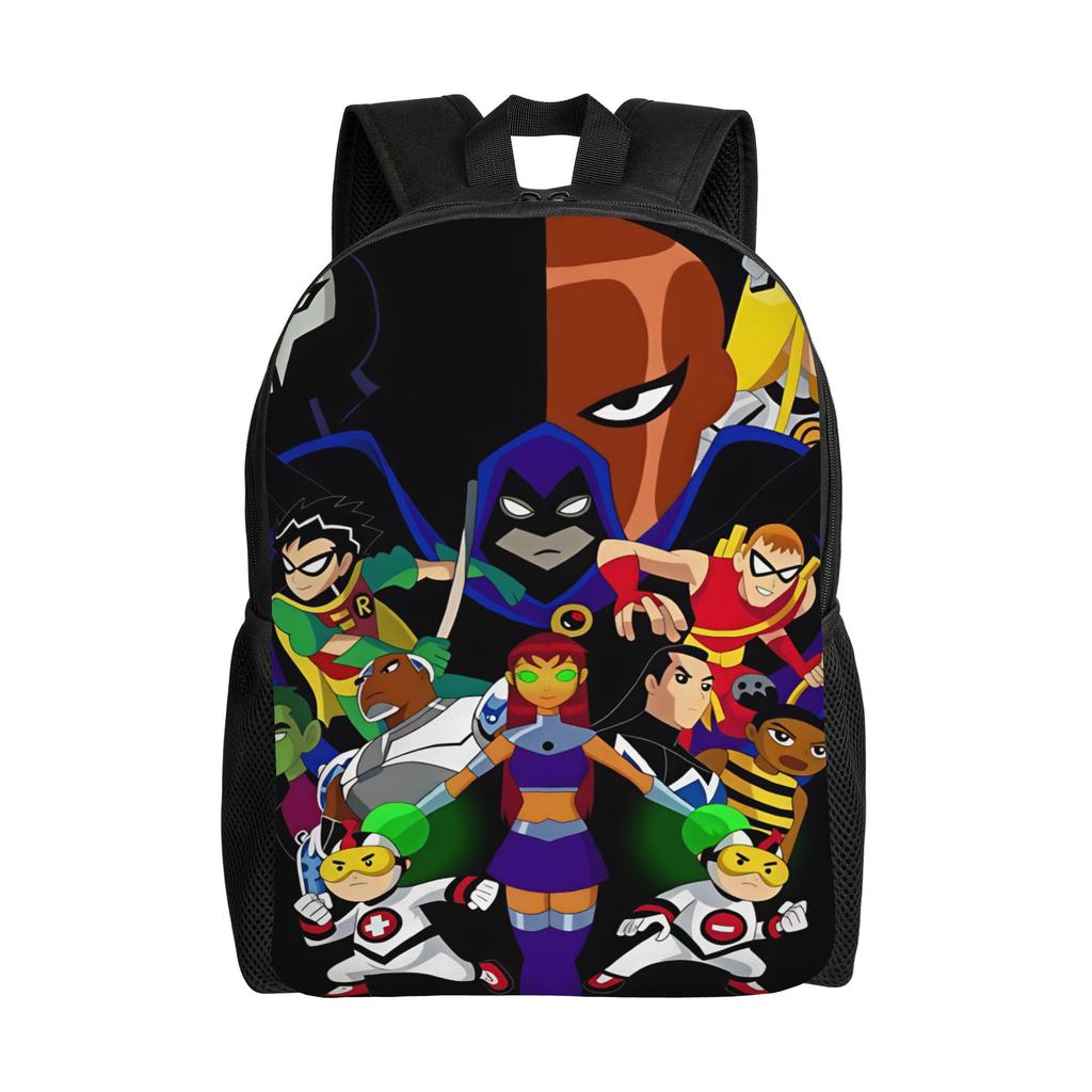 Teens Titans Go Backpack Outdoor Backpacks Male Design Pattern High School Bags Fashion Rucksack