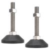 2 szt. Nóżki poziomujące M16 Regulacja wysokości 100 mm Okrągła podstawa 80 mm Antypoślizgowe poziomery meblowe dla