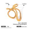 ERESI  Fashion Rings Adjustable PVD 18k Gold Plated Stainless Steel Ring Waterproof Statement Rings Jewelry Women