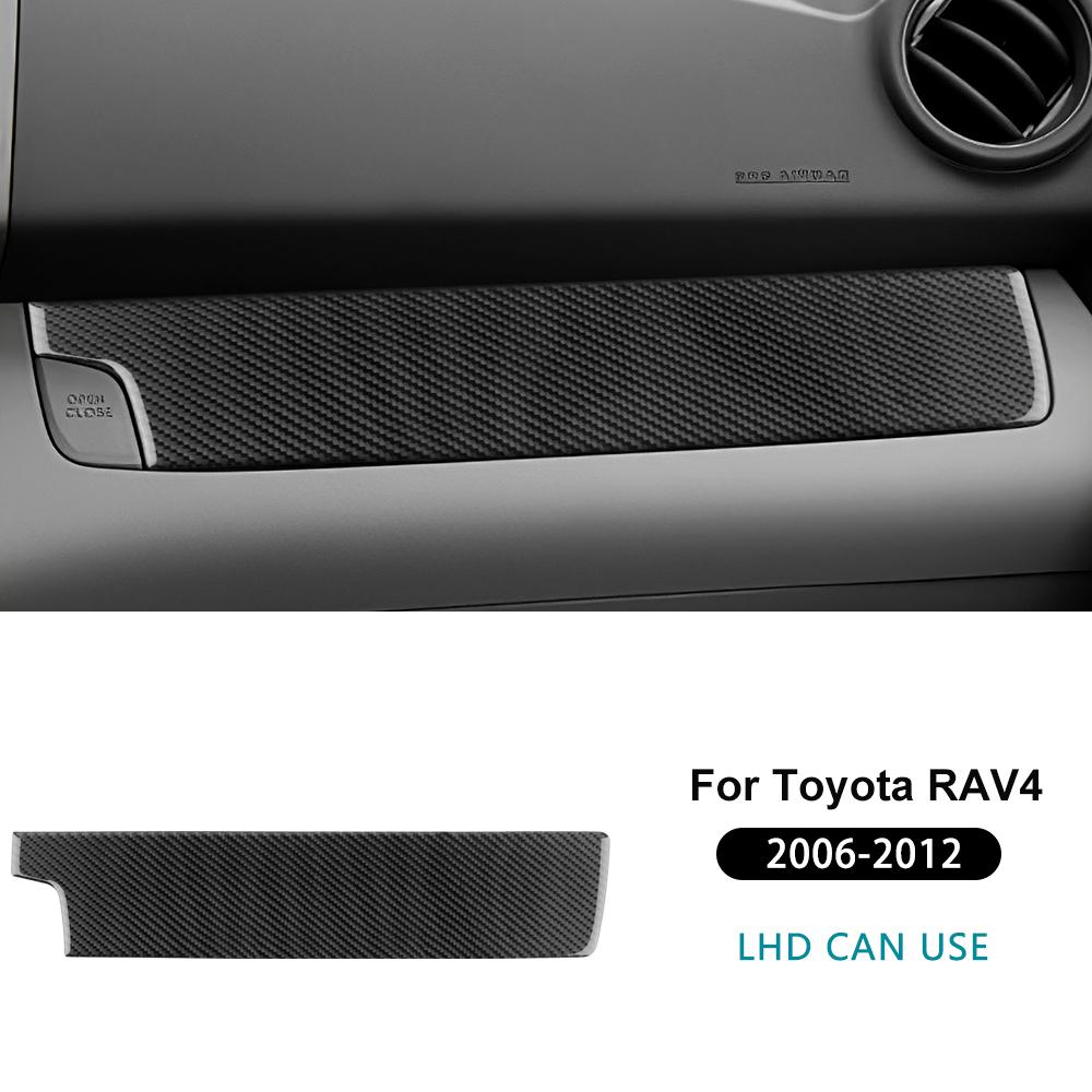 Real Soft Carbon Fiber Sticker For Toyota RAV4 2006 2007 2008 2009 2010 2011 2012 LHD RHD Car Co-pilot Panel Trim Accessories.