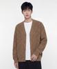 AGOD Hairy Ribbed Knit Cardigan [Camel]