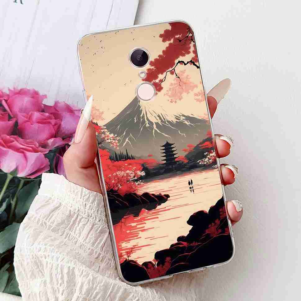For Xiaomi Redmi 5 MDG1 5.7" Case Fashion Girl Flower Soft Silicone TPU Cover For Redmi5 REDMI 5 MDI1 Shockproof Phone Cases