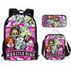 Elementary School Cartoon Backpack And Peripheral Backpack Three Piece Set