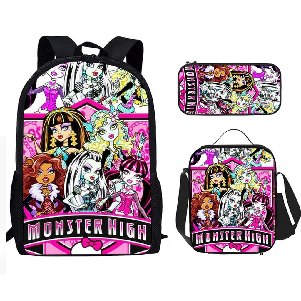 Elementary School Cartoon Backpack And Peripheral Backpack Three Piece Set