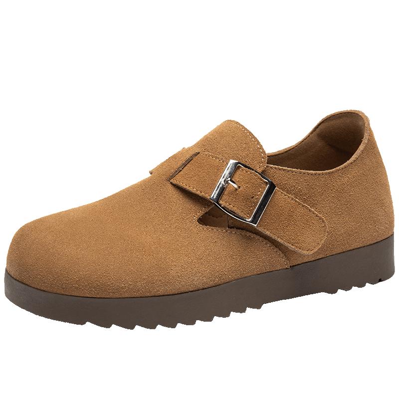 ZHR AB55 Women s Retro Leather Slip-On Flats 37
