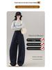 Spring 2026 Women's American-Style High-Waisted Curved Blade Sweatpants - Loose Fit, Wide-Leg, Casual Sports Trousers.