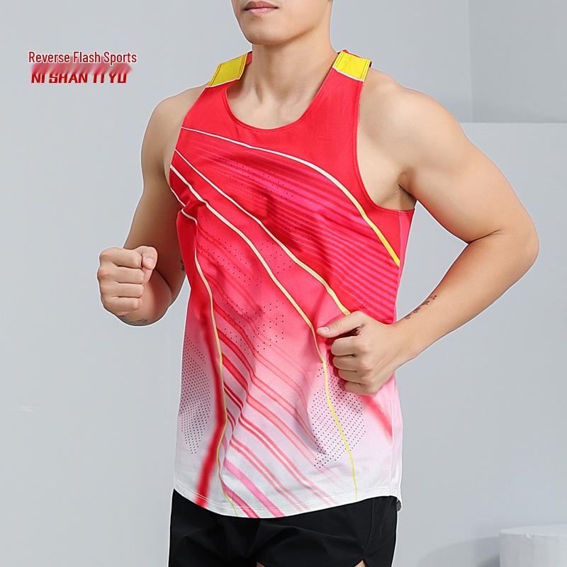 Unisex Quick-Dry Track & Field Running Vest Set for Marathon, PE Tests, Competitions & Training