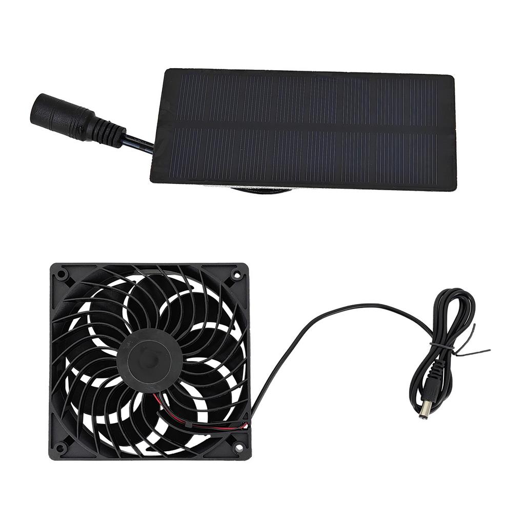 Small Size Solar Panel Low Power Solar Exhaust Fan 0.8W4v Lightweight Green Energy, Outdoor, Pet House, Chicken Coop
