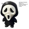 Black Robe Ghost Figurine 3D Printed Scream Face Ornament, Mini Desktop Statue for Halloween Miniature Gift Decoration, Funny Skeleton Home