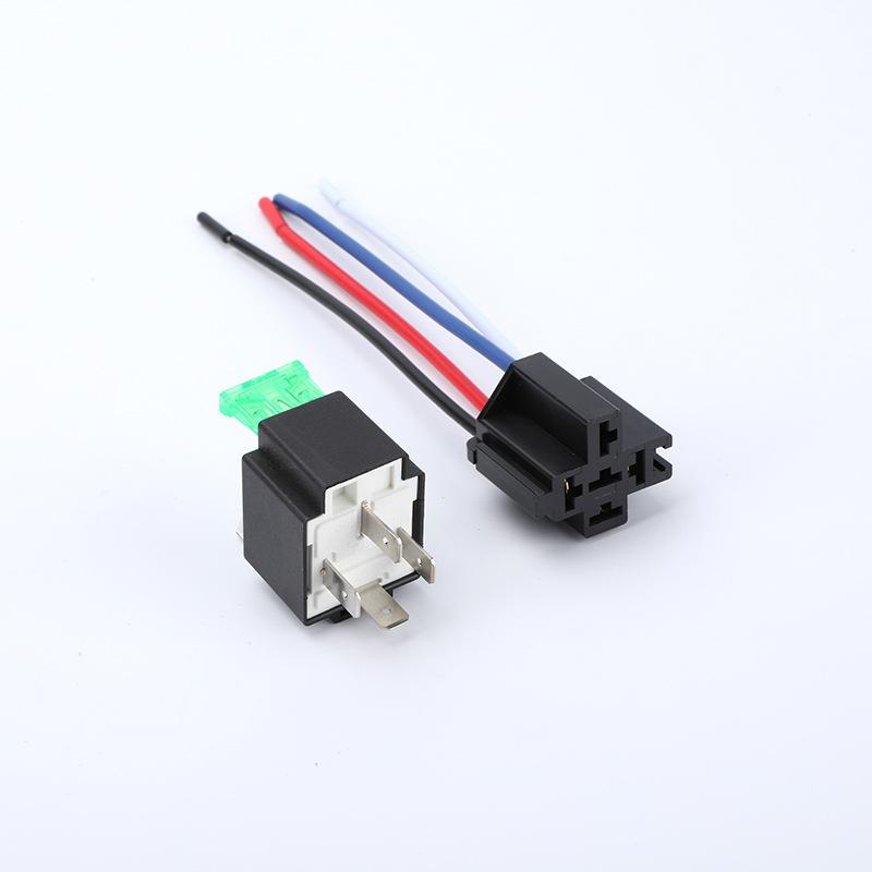 24V 4Pin 30A Waterproof Fuse Relay Switch Harness Set Dc Spst Automotive Auto Relay With Relay Socket Relays Kit