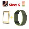 Metallrahmen + Nylonband für Amazfit Helio Armband Armband Bizeps Sport Ersatz Zubehör für Amazfit Helio Armband