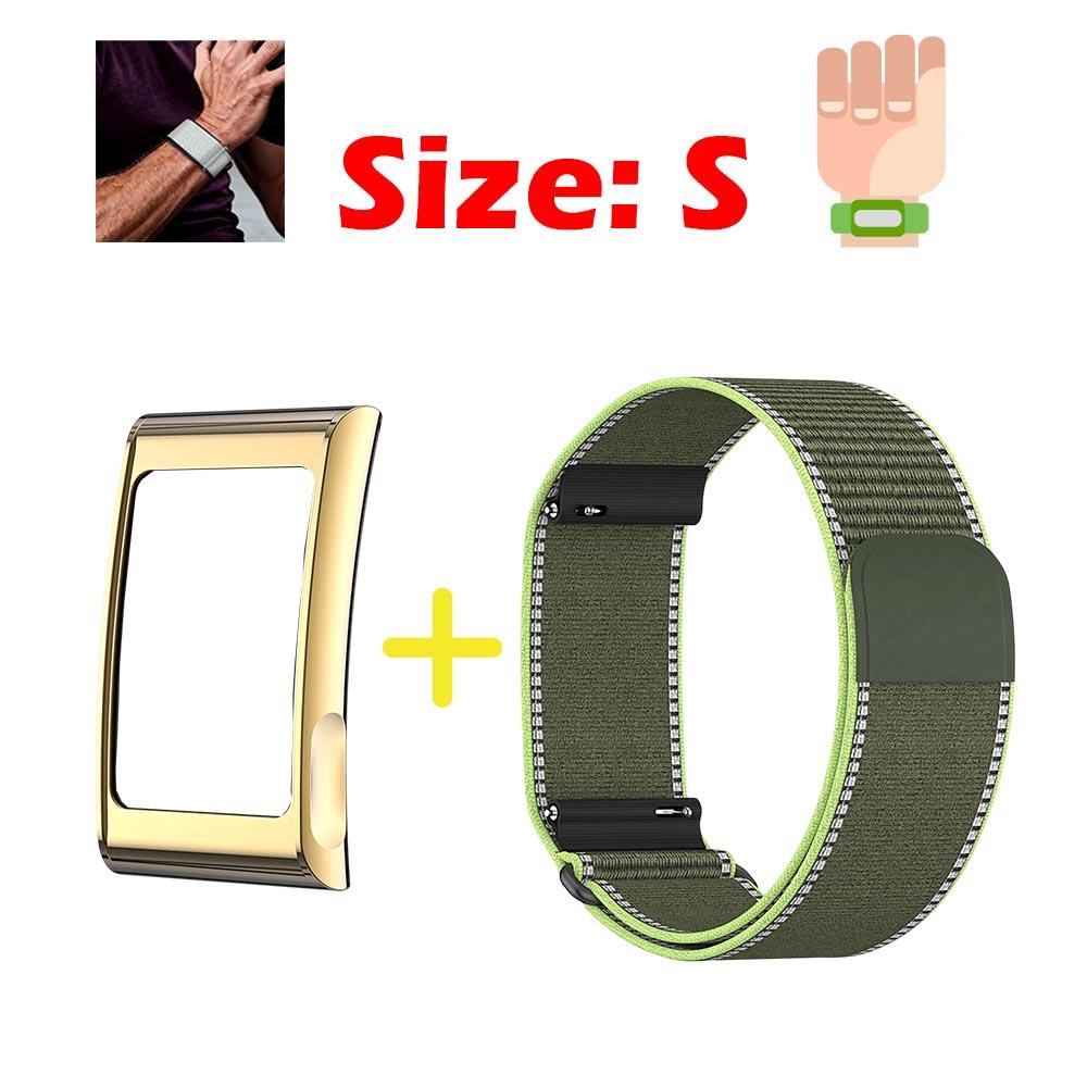 Metallrahmen + Nylonband für Amazfit Helio Armband Armband Bizeps Sport Ersatz Zubehör für Amazfit Helio Armband