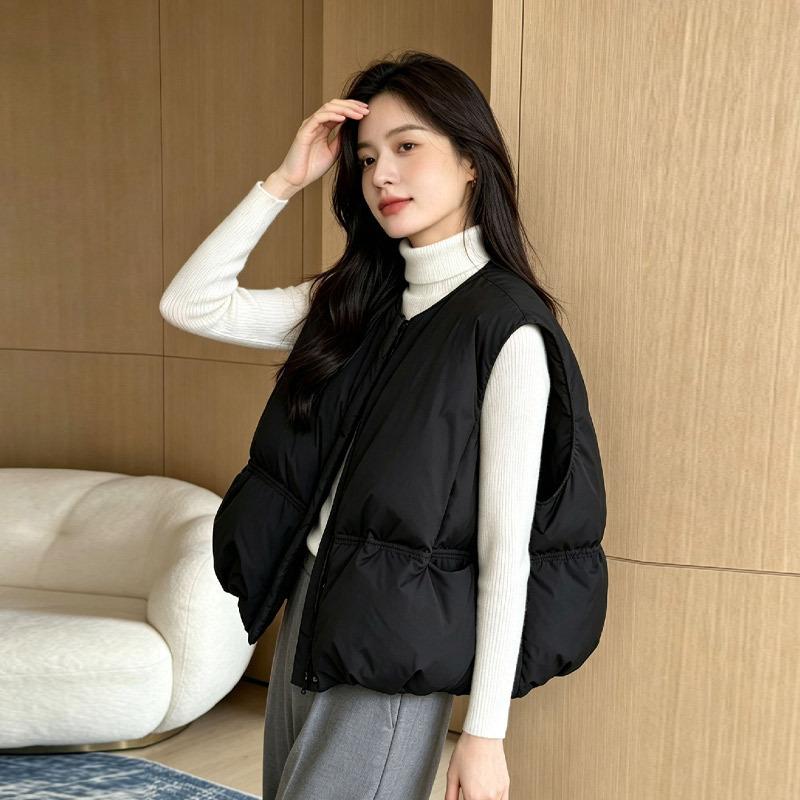 Down vest women's short winter new vest vest Korean version vest duck down women's down jacket
