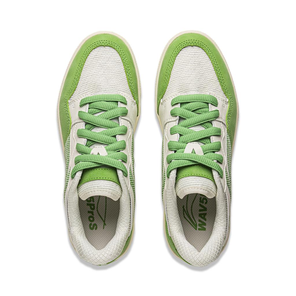 Li Ning We I Pros Shock Absorption Wear Resistant Low Top Skate Shoes Women Skate Shoes Green Rice-White AEPU062-4