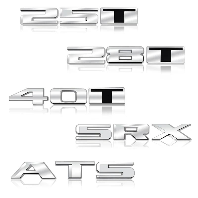 Metal Car Rear Trunk Emblem Badge Sticker For Cadillac CT4 CT5 CT6 XT4 XT5 XT6 CTS XTS ATS SRX SRX4 ATSL AWD 25T 28T 40T