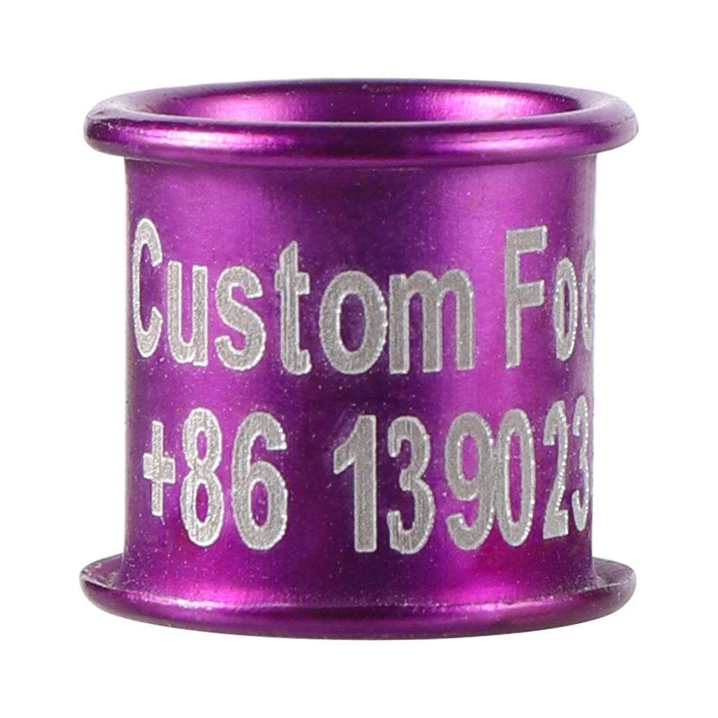 DIY High Quality Custom Aluminum Bird Foot Ring ID 8mm Pigeon Parrot Foot Ring Racing Pigeon Training Identification Ring 20Pcs