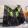 Dark Butterflies  Print Flannel Blanket, High Quality Comfortable for All Seasons, Home Decor, Warmth and Comfort