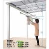 Sankyo Tateyama Aluminum Clothes Dryer, Terrace Hanging Type, SATV-03K-2, Urban Gray, Standard Type, Adjustable Height: 575mm to 983mm, Set of 2