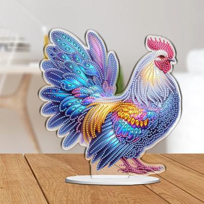 2D Flat DIY Animal Girl Acrylic 5D DIY Diamond Art Tabletop Decorations Special Shaped for Adults Home Office Decor Crafts Gift