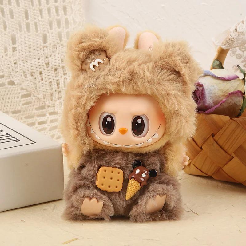 Ropa Labubu V1/V2 de 17 cm Ropa para Muñeca Ropa de Conejo/Oso de Dibujos Animados Conjunto de Ropa