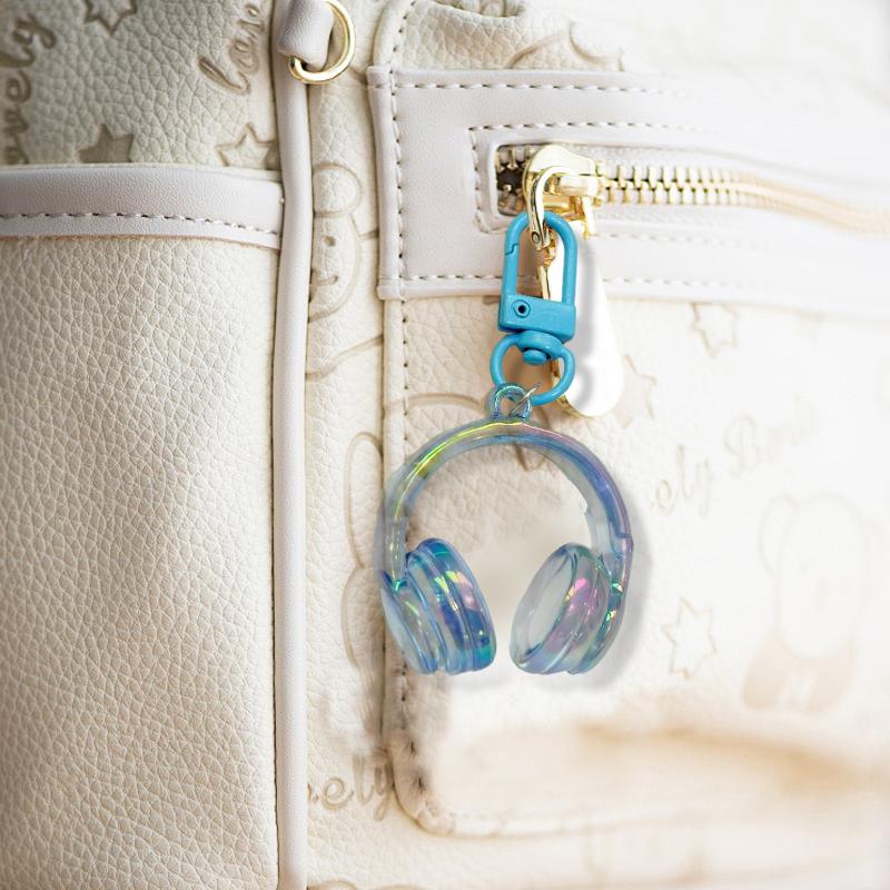 1PC Keychains DIY Accessories Bag Pendants Cute 3D Earphone Shape Y2K Ornament Creative Mobile Phone Pendants Funny Multicolor
