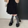 2024 Retro Chunky White Mary Jane Heels: Women's Small-Size Platform for Autumn/Winter