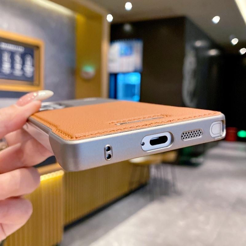 Leather Aromatherapy Borderless Magnetic Case For Samsung Galaxy S24 S23 S22 S25 Ultra Plus For Magesafe Wireless Charge Cover