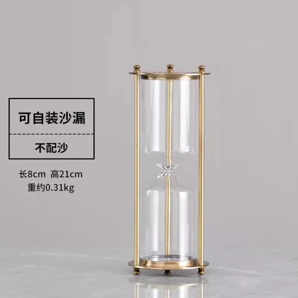 Metal Self-assembled Hourglass Ornaments Hourglass Timer Glass Desktop Ornaments Creative High-grade Retro Hourglass Timer