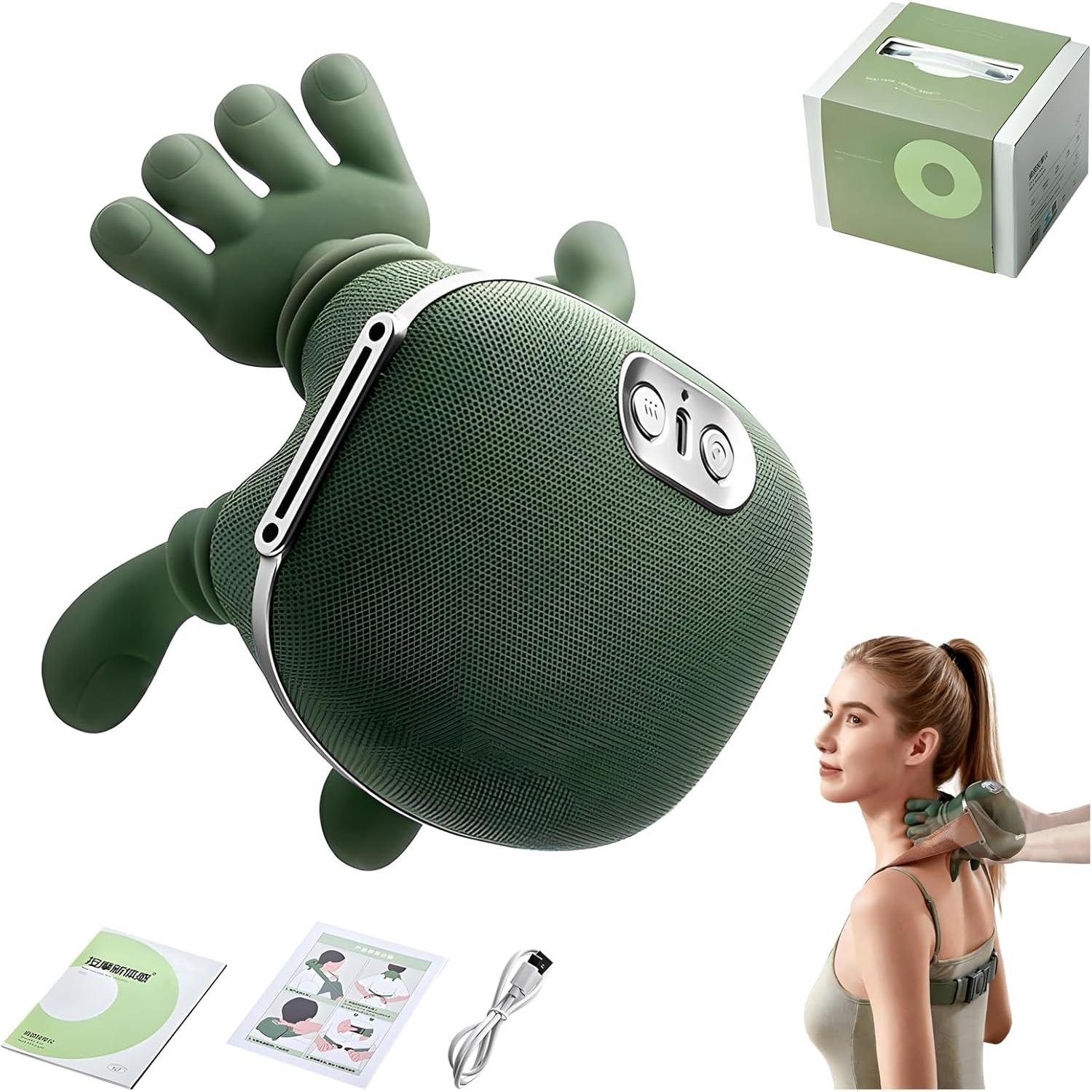 Neck Massager with Heat, Shiatsu Neck and Back Massager with 4D Kneading, Heated Massager, Wireless Deep Tissue Massage